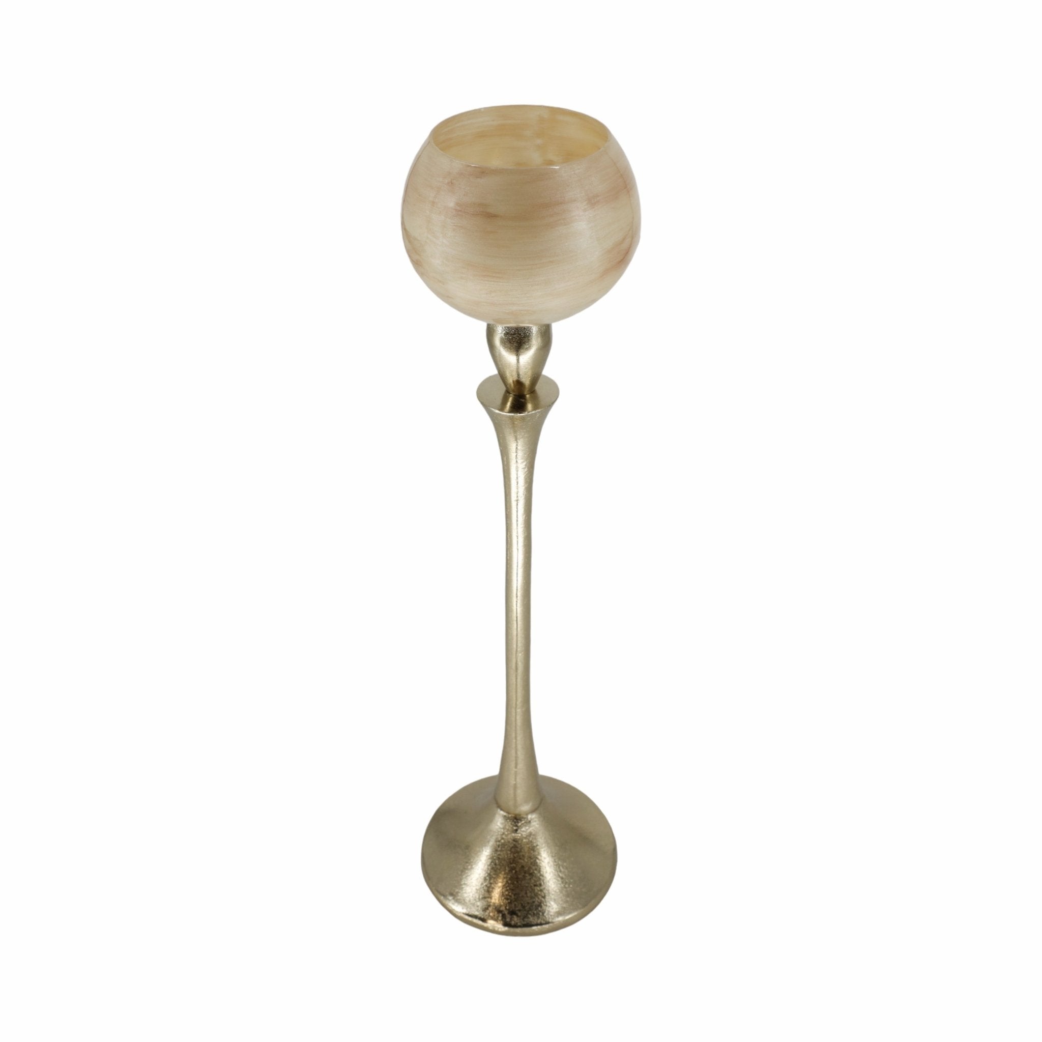 GLASS 20" GOBLET VOTIVE HOLDER, OPAL Candle Holders| Sagebrook Home