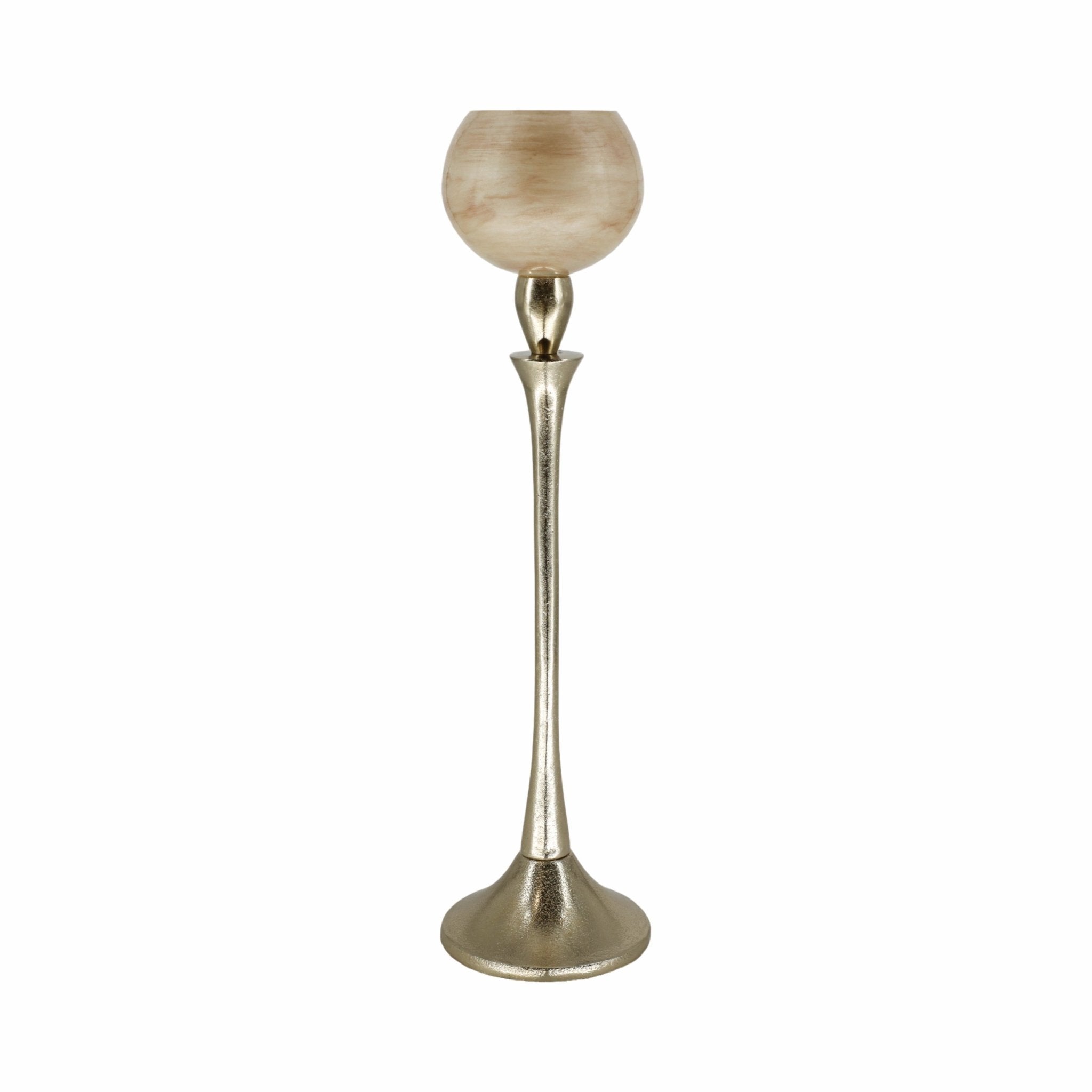 GLASS 20" GOBLET VOTIVE HOLDER, OPAL Candle Holders| Sagebrook Home