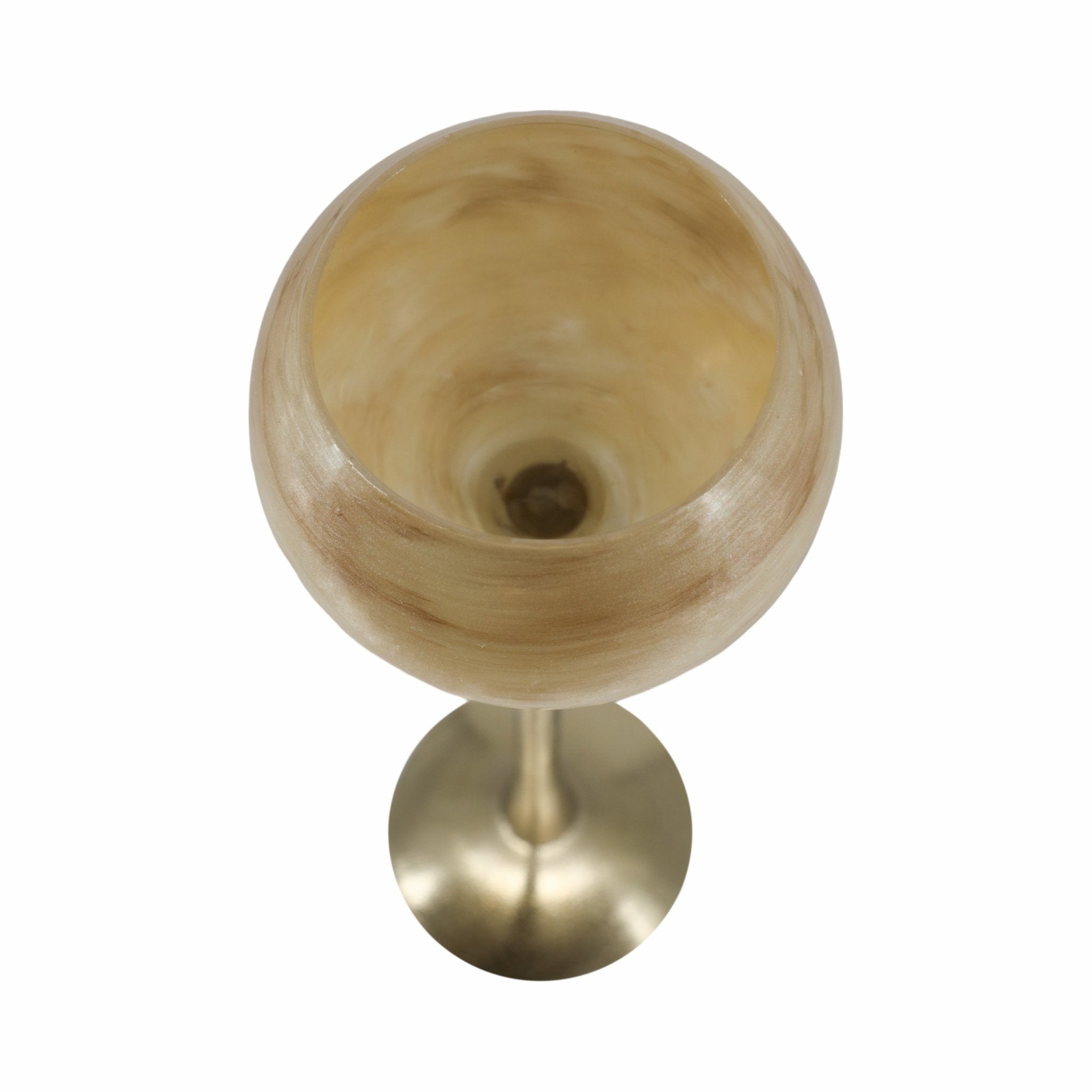 GLASS 20" GOBLET VOTIVE HOLDER, OPAL Candle Holders| Sagebrook Home