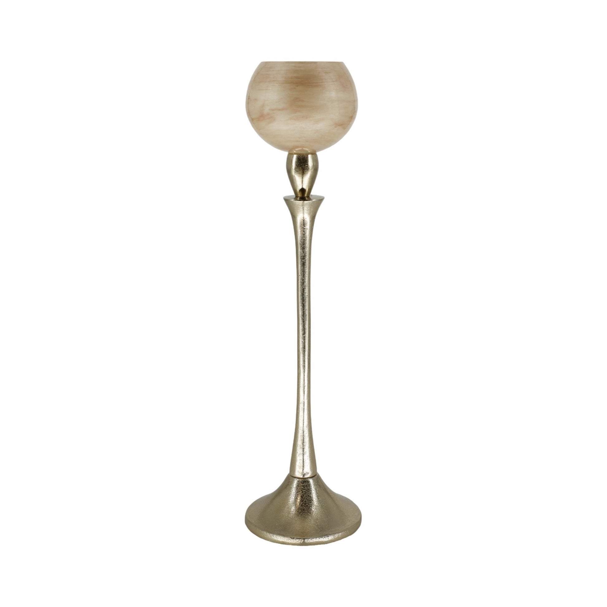 GLASS 20" GOBLET VOTIVE HOLDER, OPAL Candle Holders| Sagebrook Home