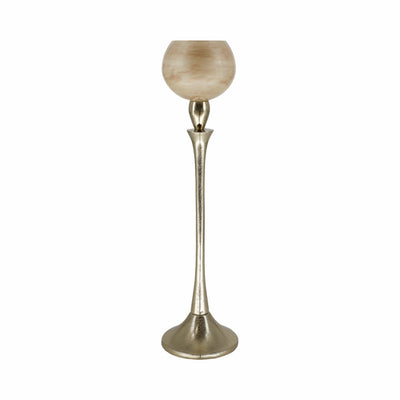 GLASS 20" GOBLET VOTIVE HOLDER, OPAL - Al Rugaib Furniture