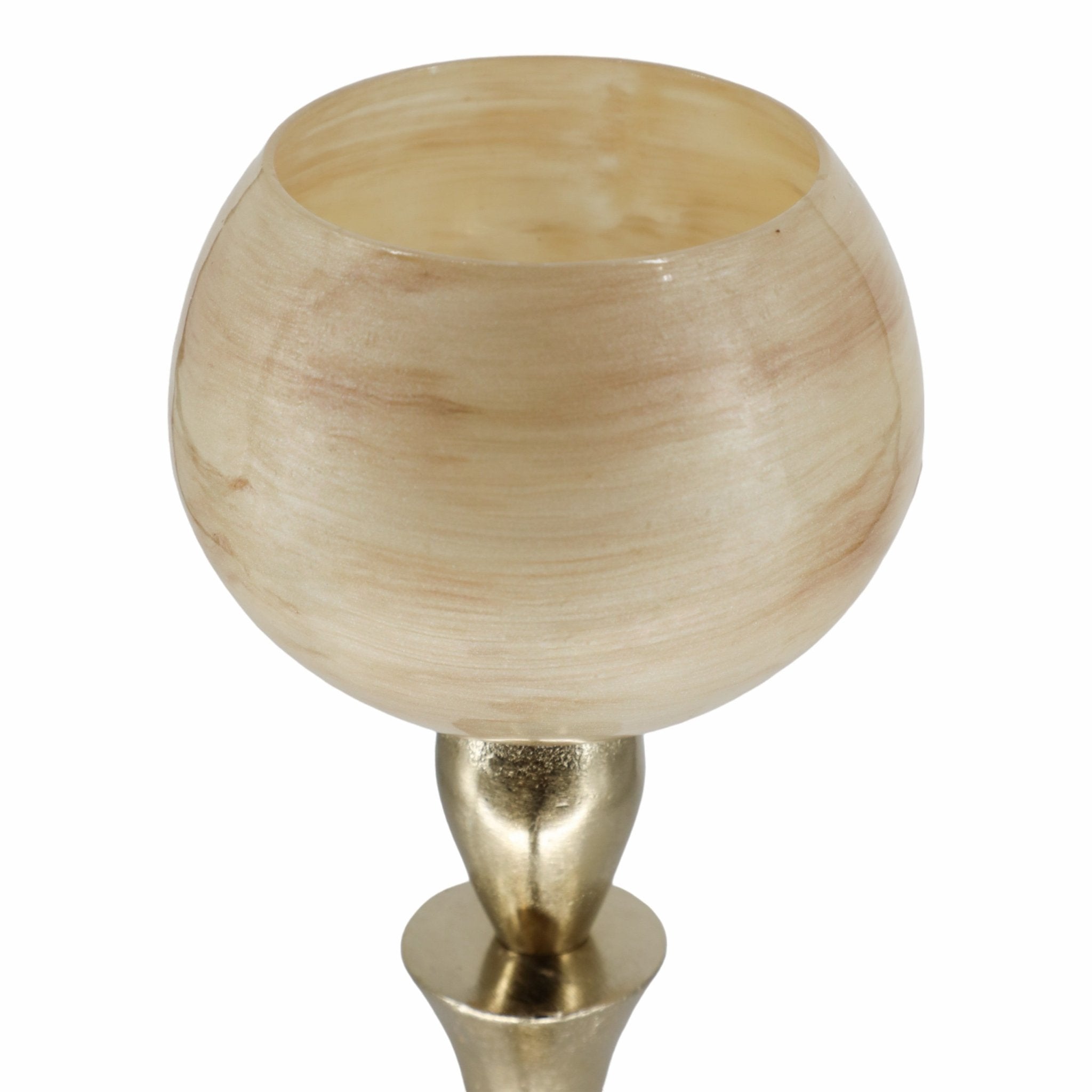GLASS 20" GOBLET VOTIVE HOLDER, OPAL Candle Holders| Sagebrook Home