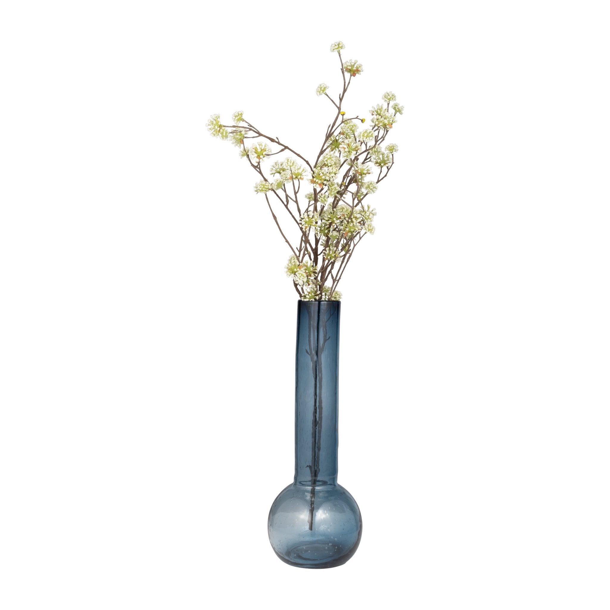 GLASS, 20" VASE BLUE | Sagebrook Home