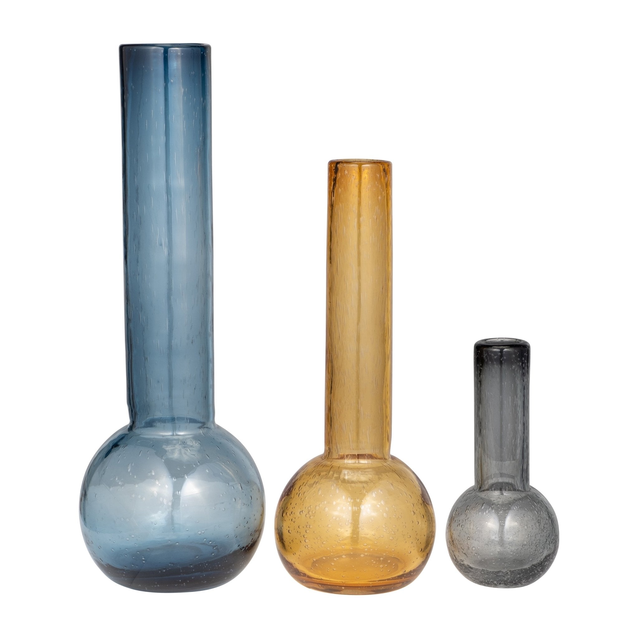 GLASS, 20" VASE BLUE | Sagebrook Home