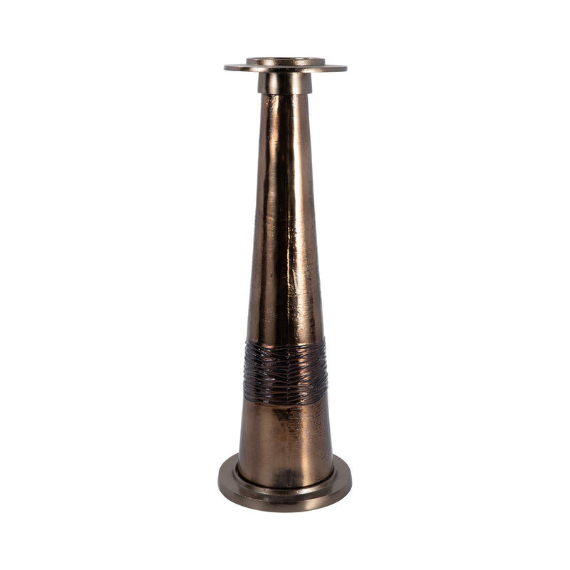 Glass, 21" Pillar Holder, Bronze - Al Rugaib Furniture