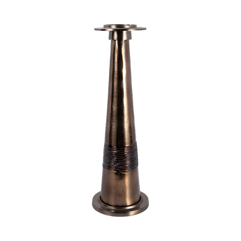Glass, 21" Pillar Holder, Bronze - Al Rugaib Furniture