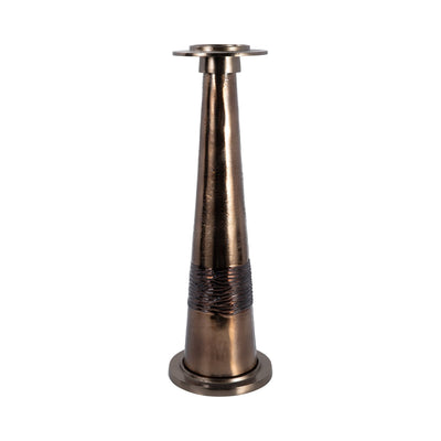 Glass, 21" Pillar Holder, Bronze - Al Rugaib Furniture