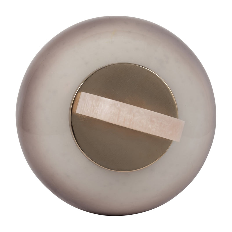 GLASS, 22" VASE ROUND RESIN TOPPER, COPPER - Al Rugaib Furniture