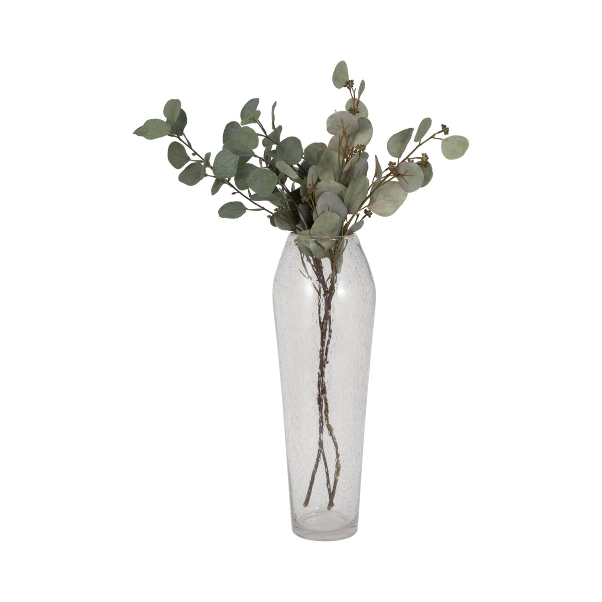 GLASS, 23" FLOOR VASE BUBBLE CLEAR Vases and Jars| Sagebrook Home