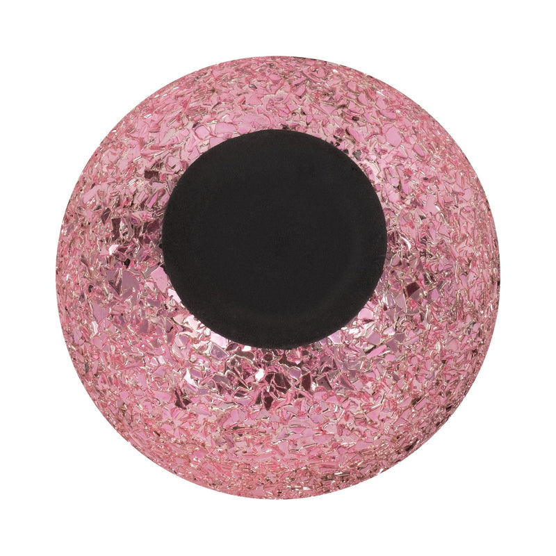 Glass, 4" 11 Oz Crackled Scented Candle, Pink - Al Rugaib Furniture