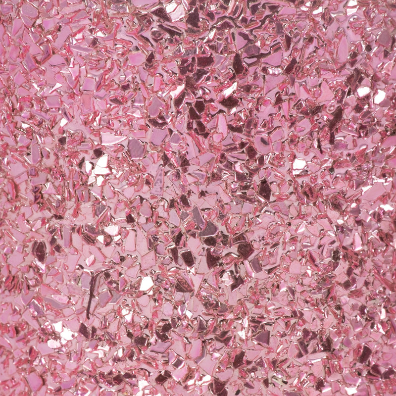 Glass, 5" 26 Oz Crackled Scented Candle, Pink - Al Rugaib Furniture