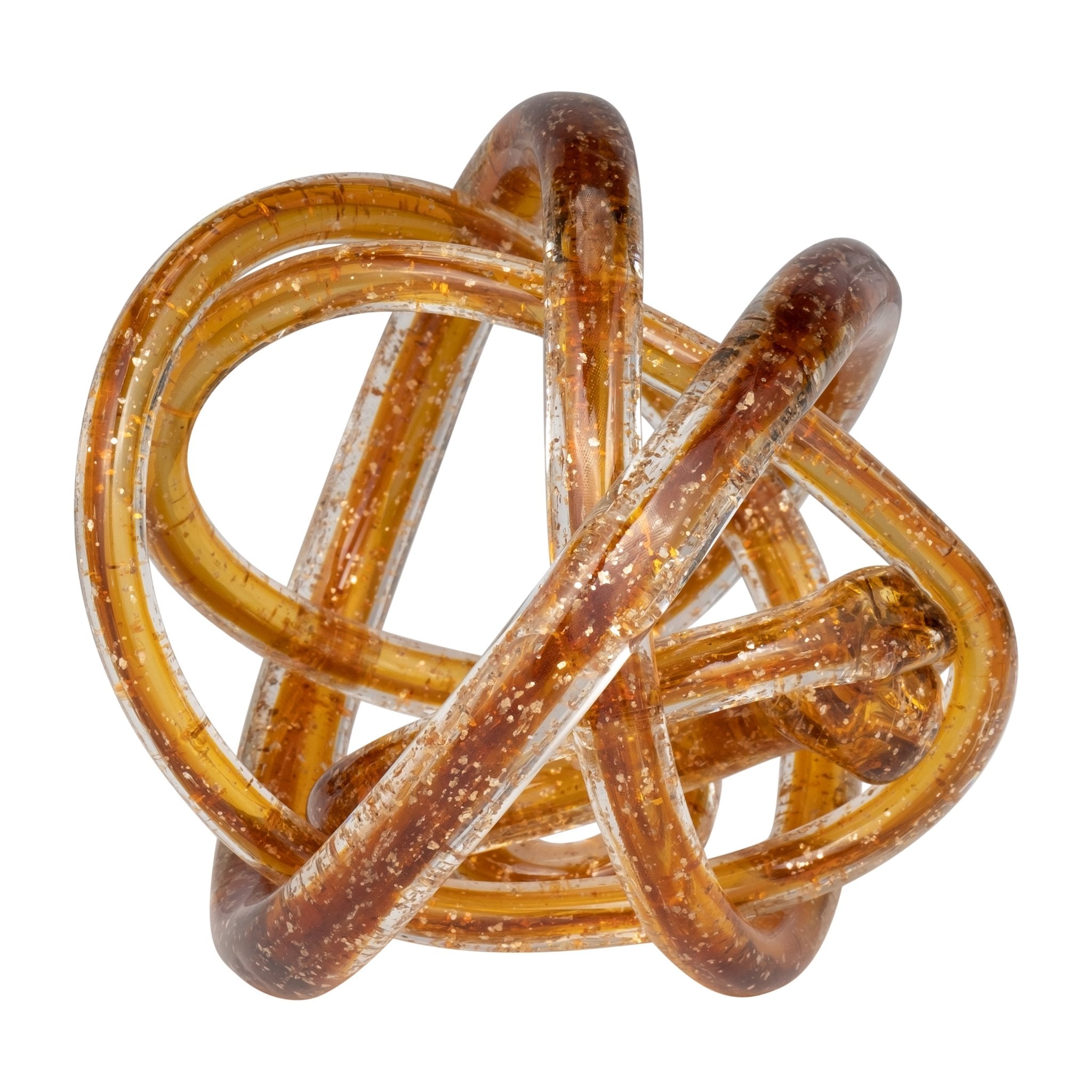 GLASS, 6" KNOT AMBER | Sagebrook Home