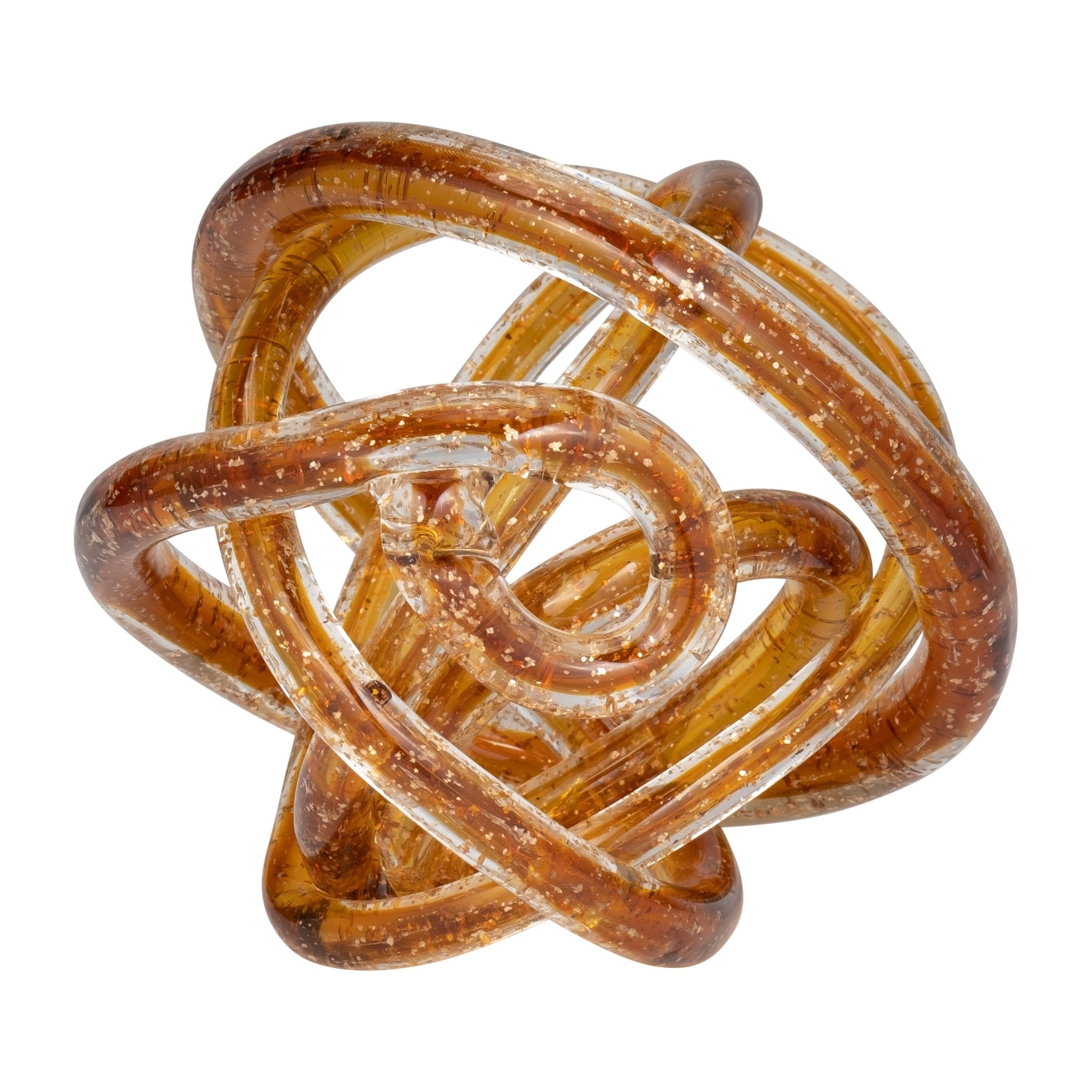 GLASS, 6" KNOT AMBER | Sagebrook Home