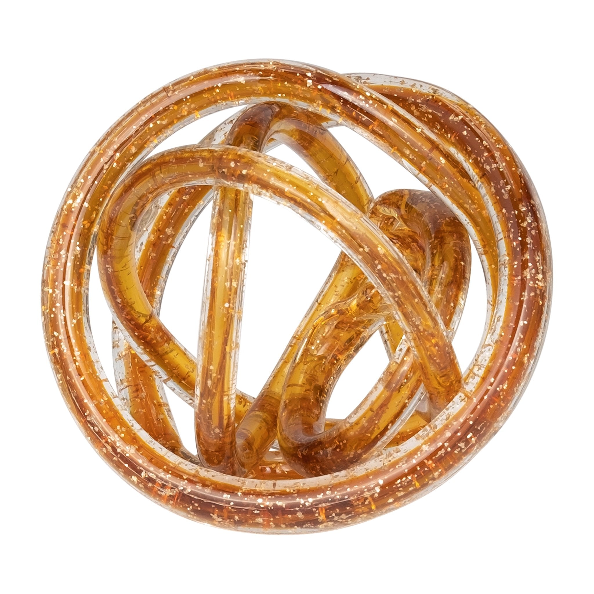 GLASS, 6" KNOT AMBER | Sagebrook Home