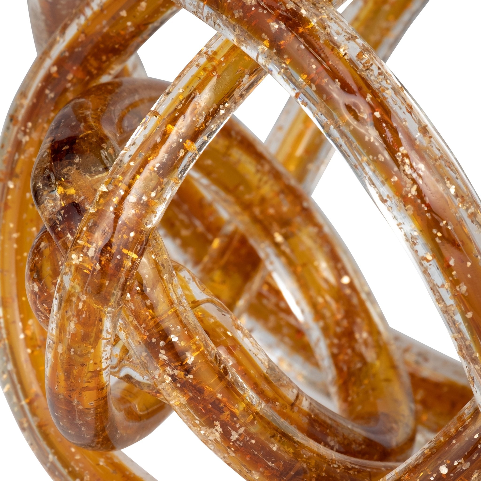 GLASS, 6" KNOT AMBER | Sagebrook Home