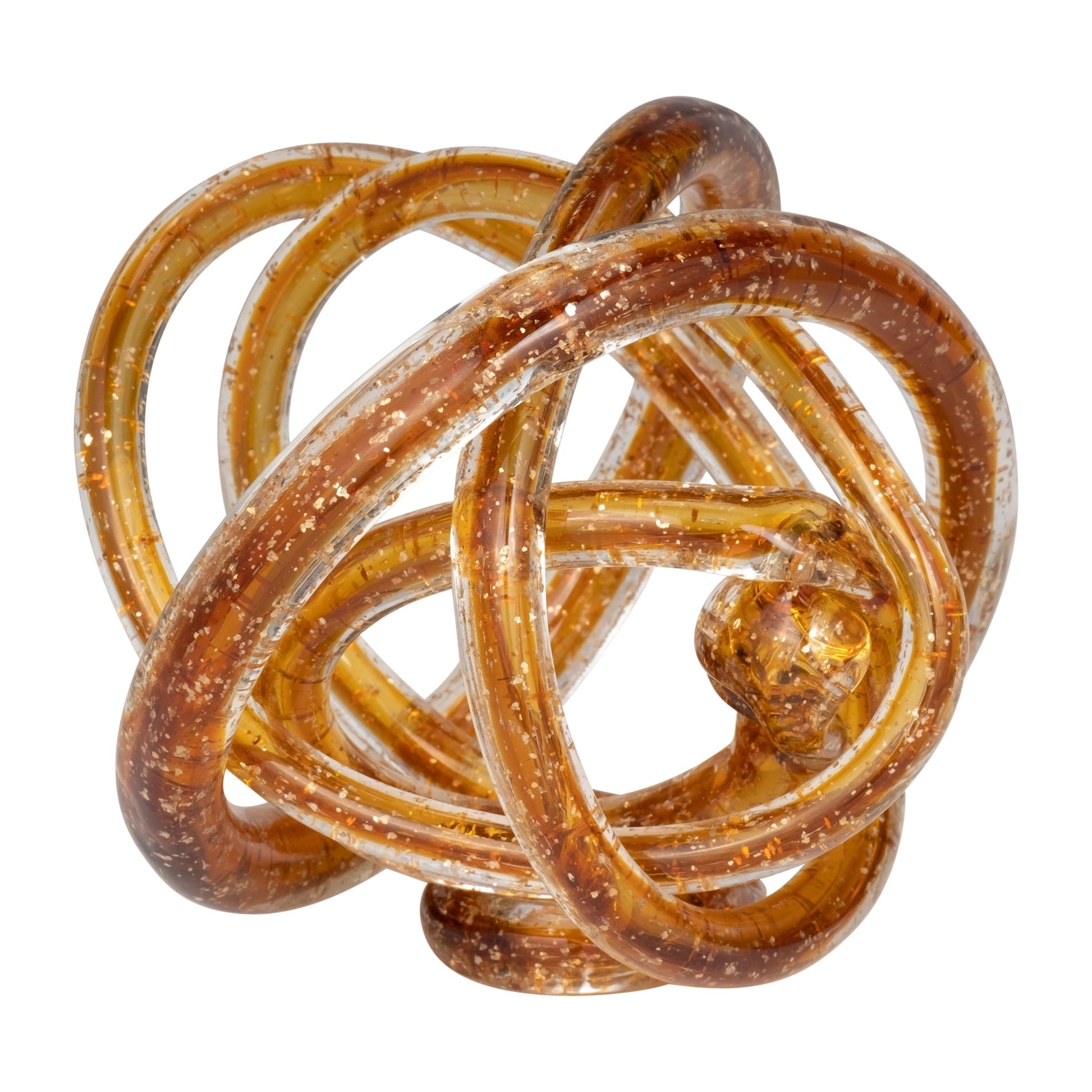 GLASS, 6" KNOT AMBER | Sagebrook Home