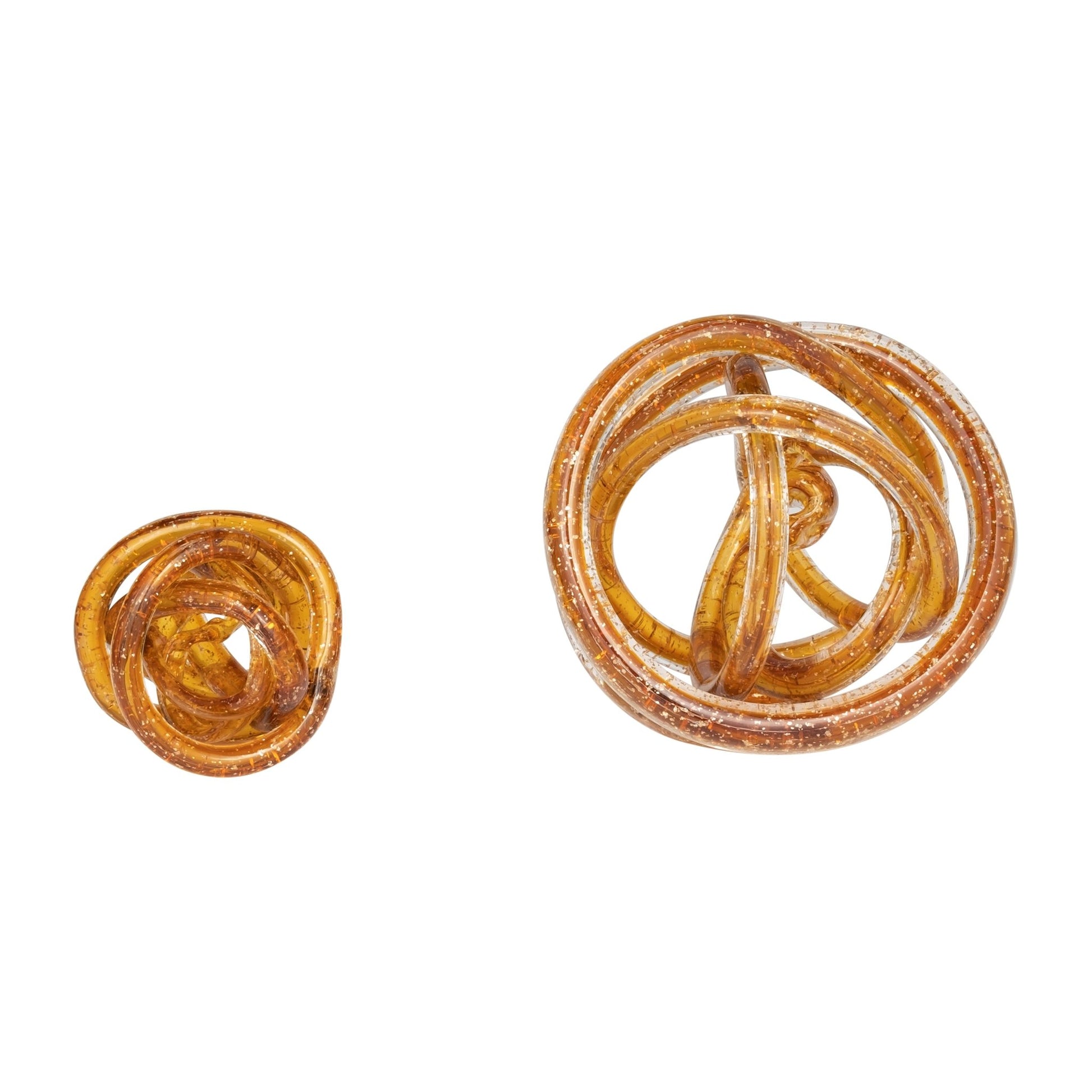 GLASS, 6" KNOT AMBER | Sagebrook Home