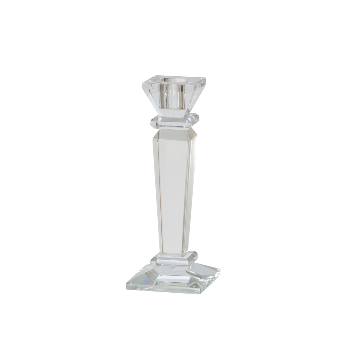 GLASS 7" CANDLE HOLDER, CLEAR Candle Holders| Sagebrook Home