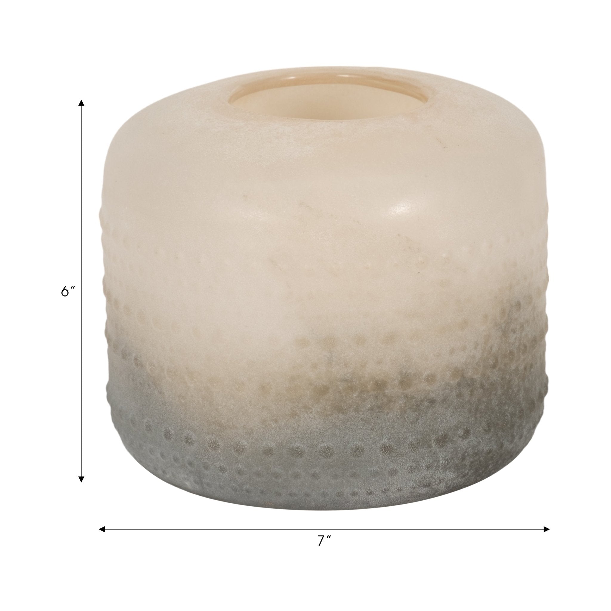Glass 7" Textured 2-tone Vase, Vases and Jars| Sagebrook Home
