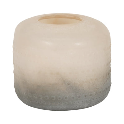 Glass 7" Textured 2 - tone Vase, - Al Rugaib Furniture