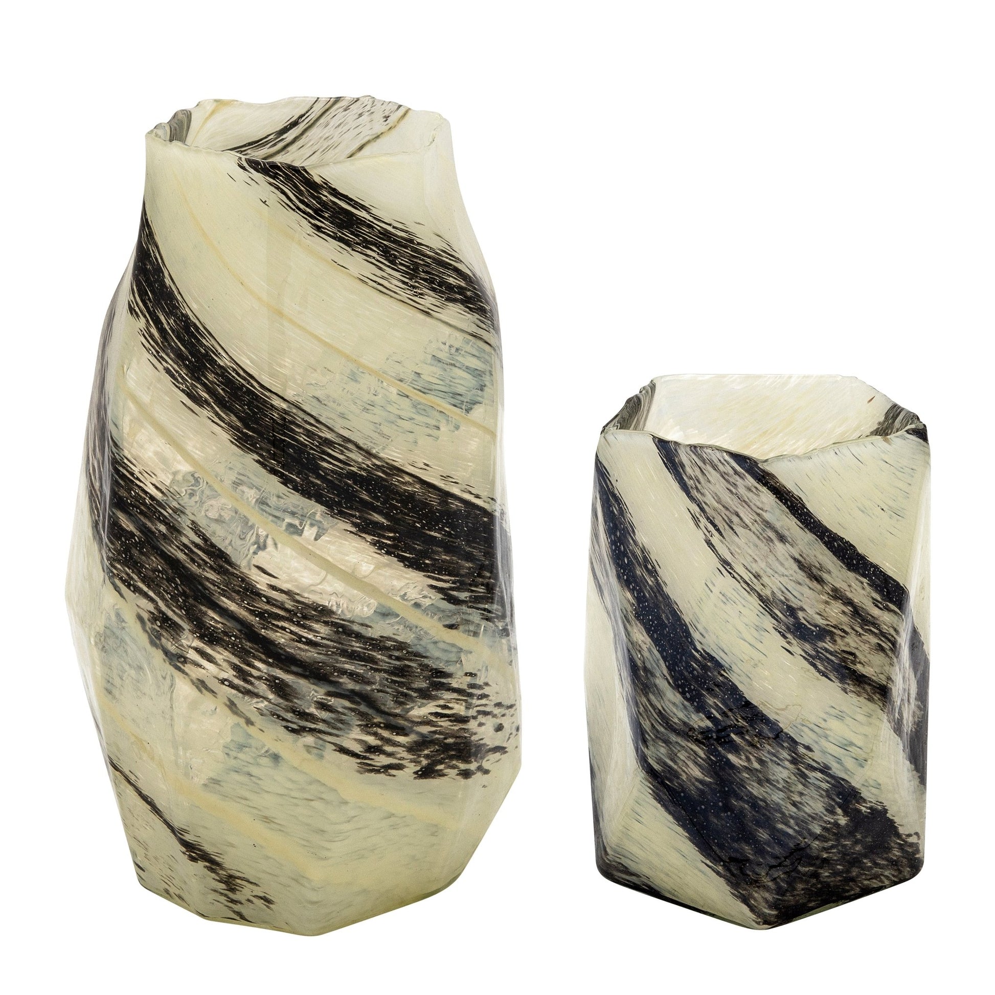 Glass 7"H Hand Blown Vase, Gray Vases and Jars| Sagebrook Home
