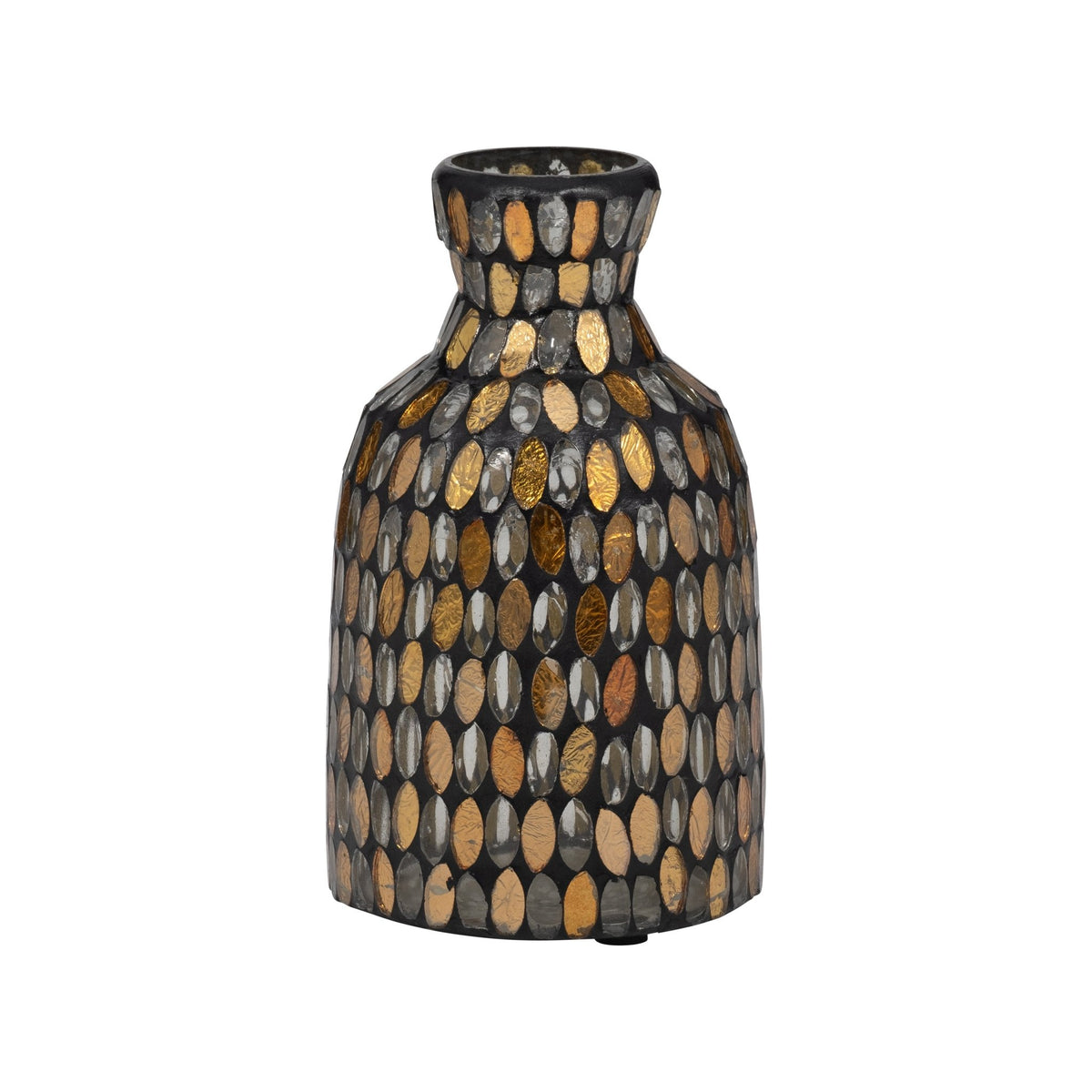 GLASS, 7"H MOSAIC VASE, COPPER Vases and Jars| Sagebrook Home