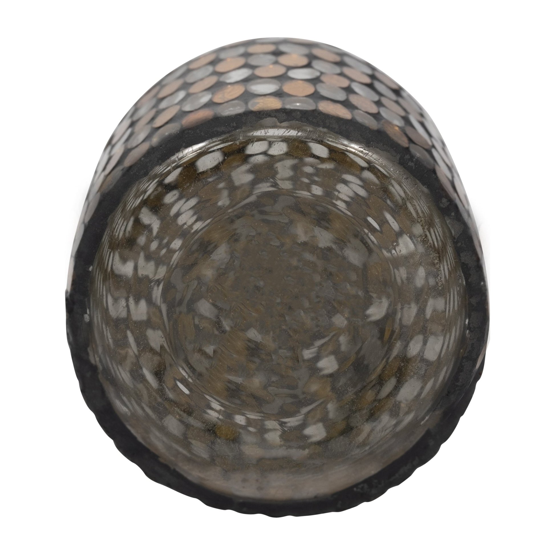 GLASS, 7"H MOSAIC VASE, COPPER Vases and Jars| Sagebrook Home