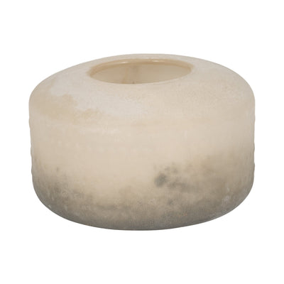 Glass 8" Textured 2 - tone Vase, - Al Rugaib Furniture