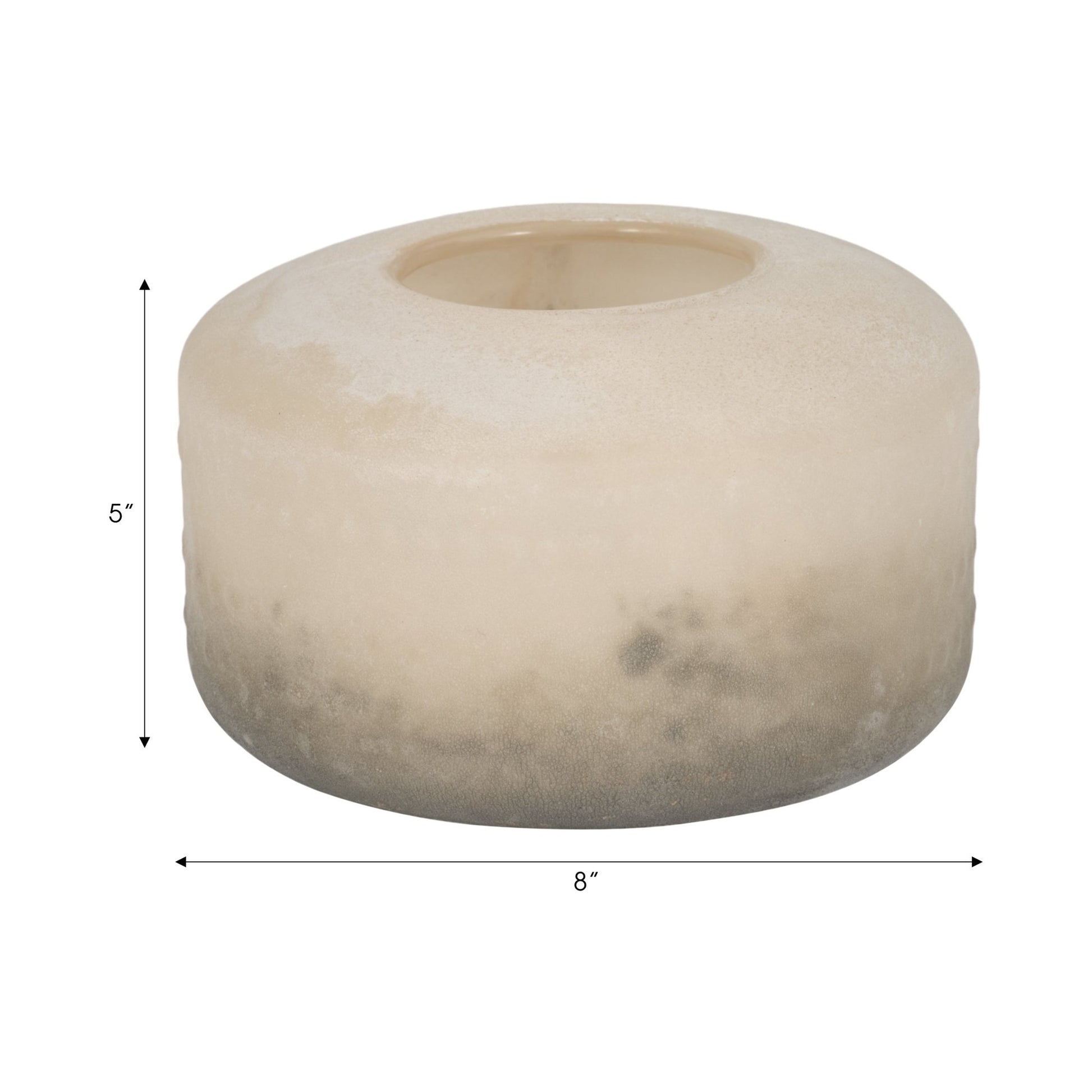 Glass 8" Textured 2-tone Vase, Vases and Jars| Sagebrook Home