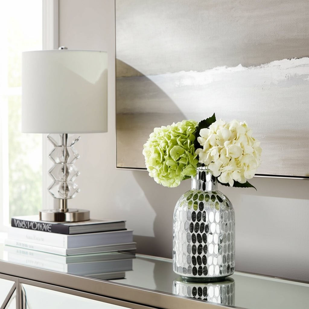 GLASS, 8"H MOSAIC VASE, Vases and Jars| Sagebrook Home
