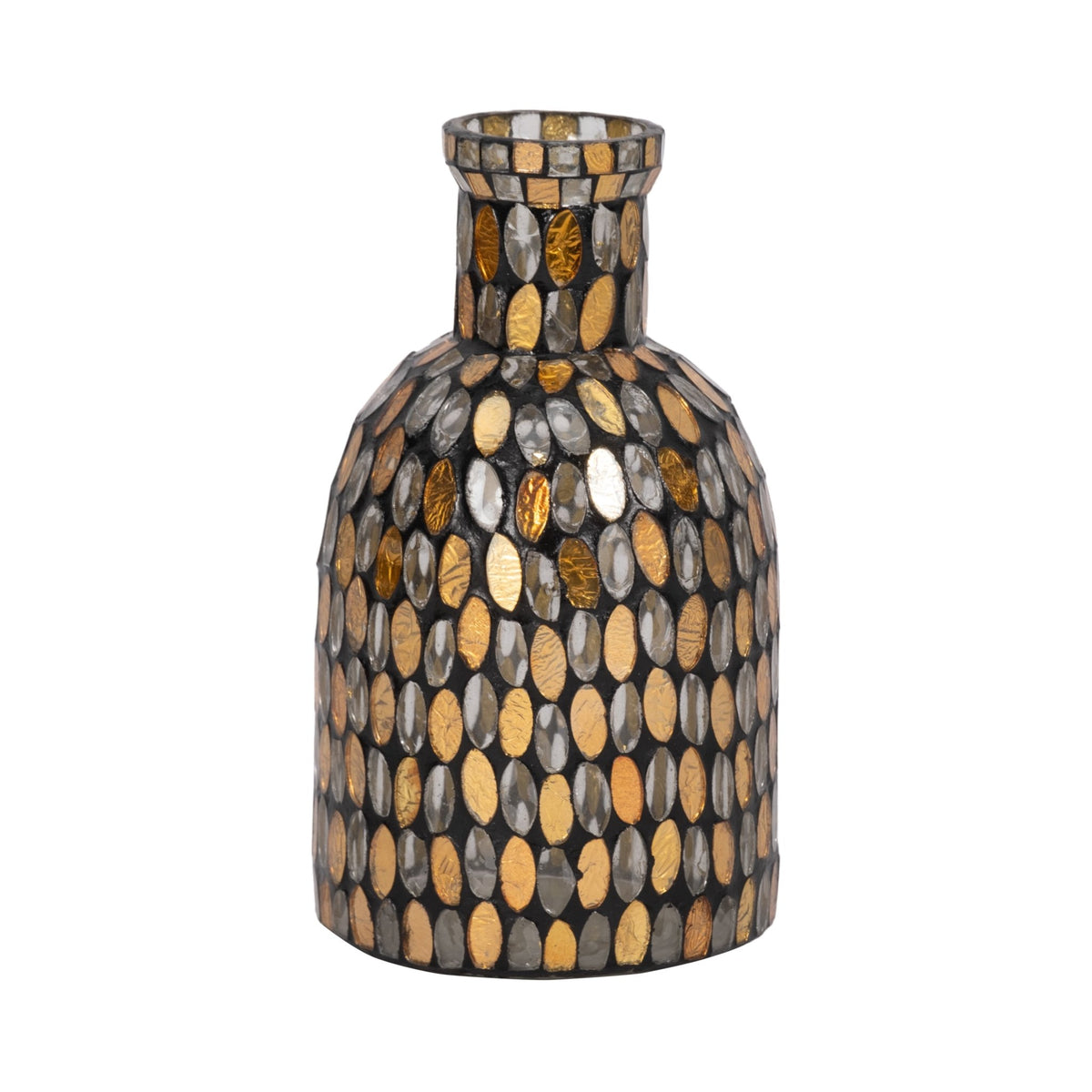 GLASS, 8"H MOSAIC VASE, Vases and Jars| Sagebrook Home