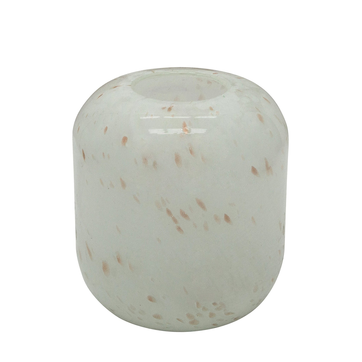 GLASS, 8"H SPECKLED VASE, BEIGE Vases and Jars| Sagebrook Home