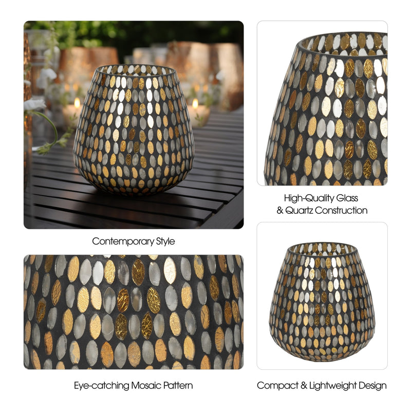 GLASS, 8"H VOTIVE HOLDER, COPPER - Al Rugaib Furniture