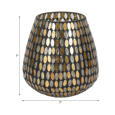 GLASS, 8"H VOTIVE HOLDER, COPPER - Al Rugaib Furniture