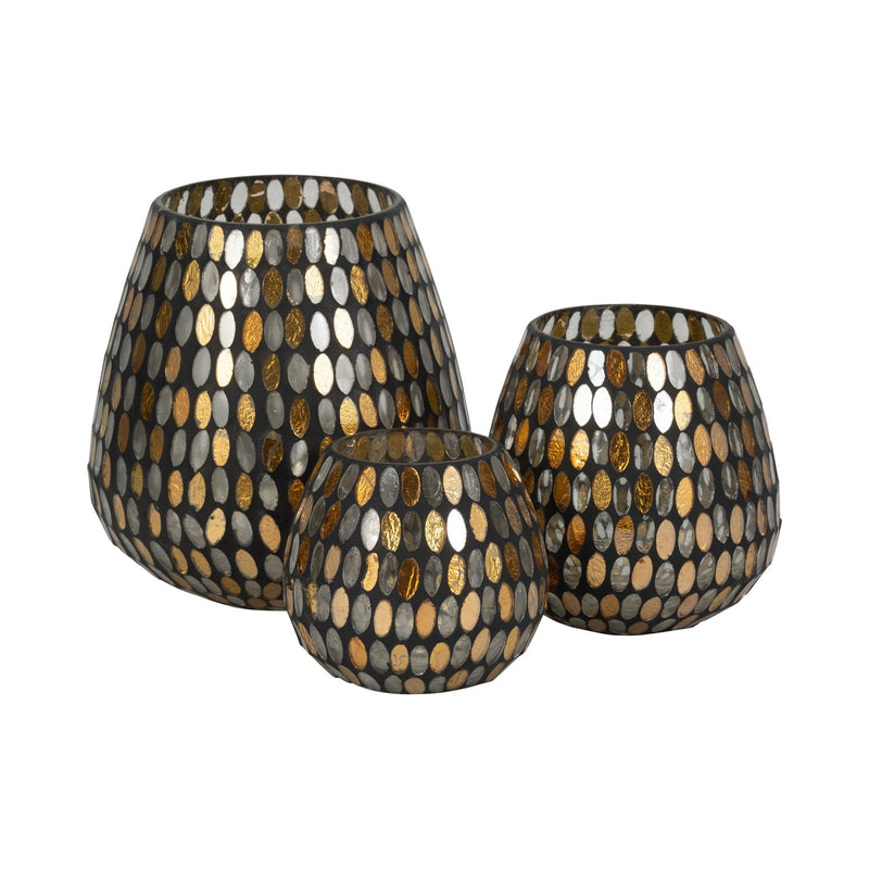 GLASS, 8"H VOTIVE HOLDER, COPPER - Al Rugaib Furniture