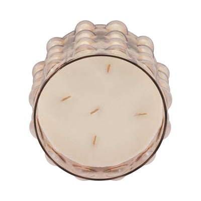 Glass, 9" 81 Oz Bubble Candle, Pink - Al Rugaib Furniture