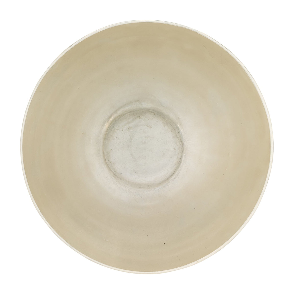 GLASS, 9" BOWL W/ METAL STAND, PEARL WHITE Bowl| Sagebrook Home