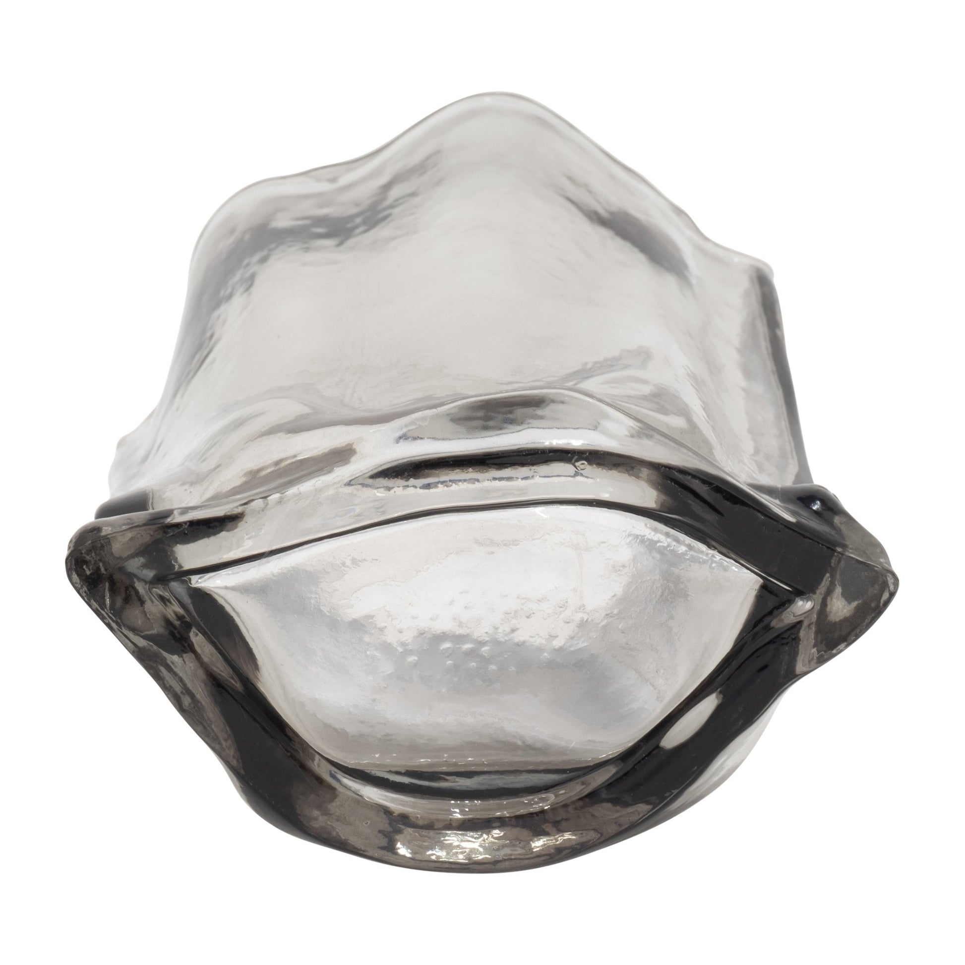 GLASS, 9" PAPER BAG VASE, SMOKE Vases and Jars| Sagebrook Home