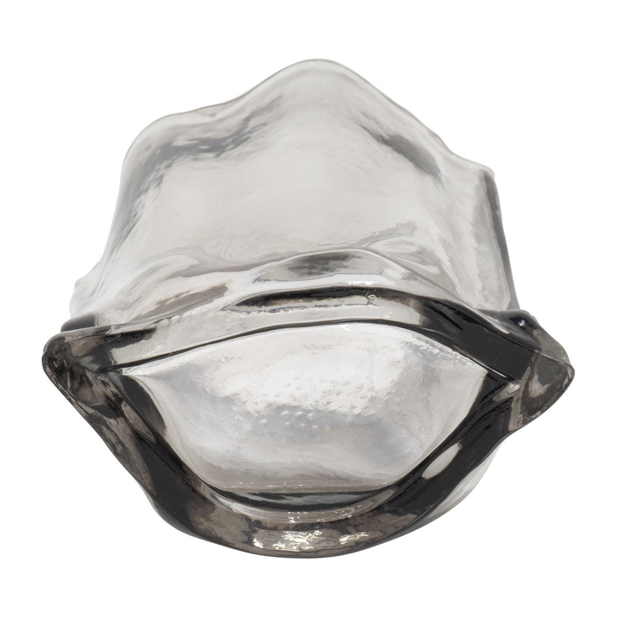 GLASS, 9" PAPER BAG VASE, SMOKE Vases and Jars| Sagebrook Home