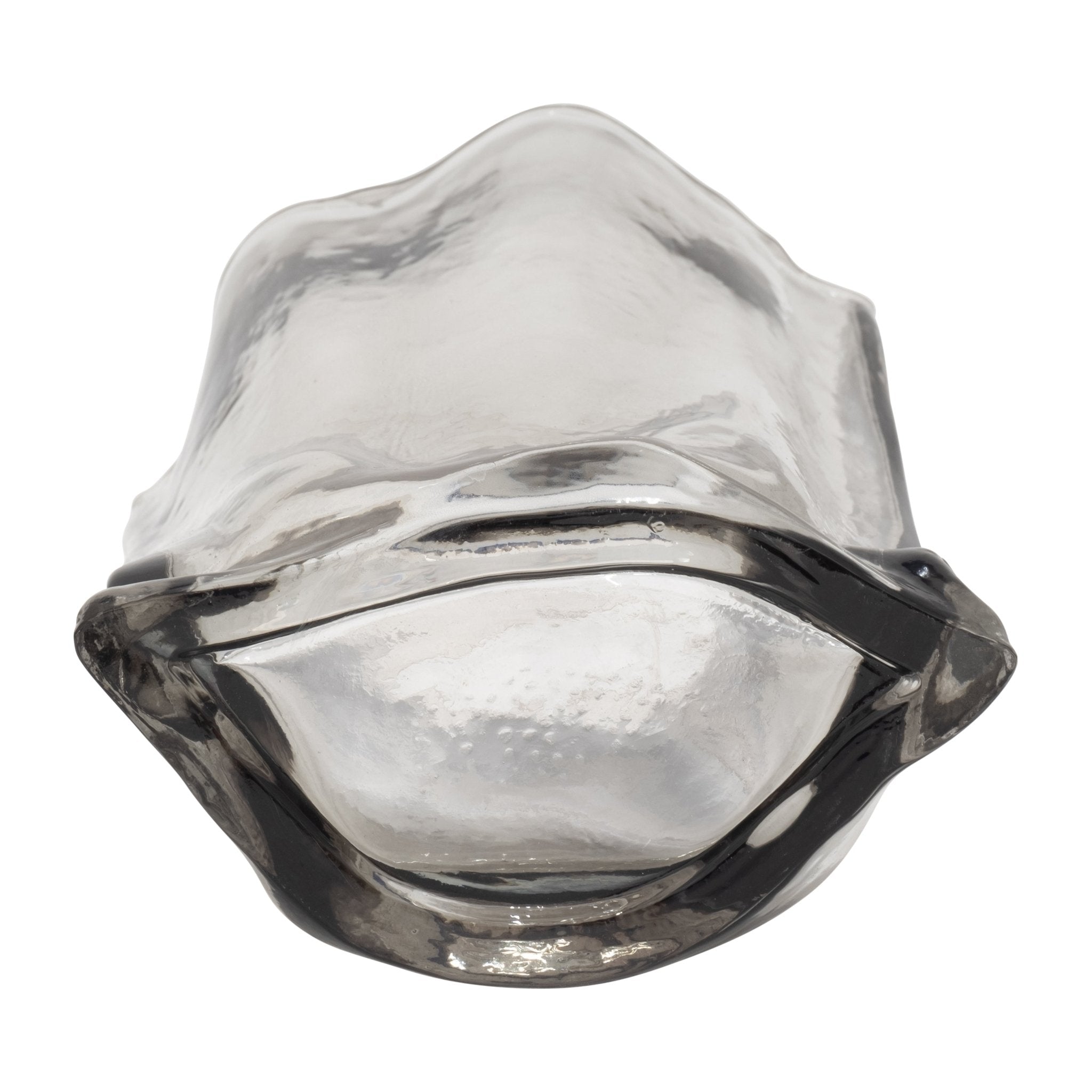 GLASS, 9" PAPER BAG VASE, SMOKE Vases and Jars| Sagebrook Home