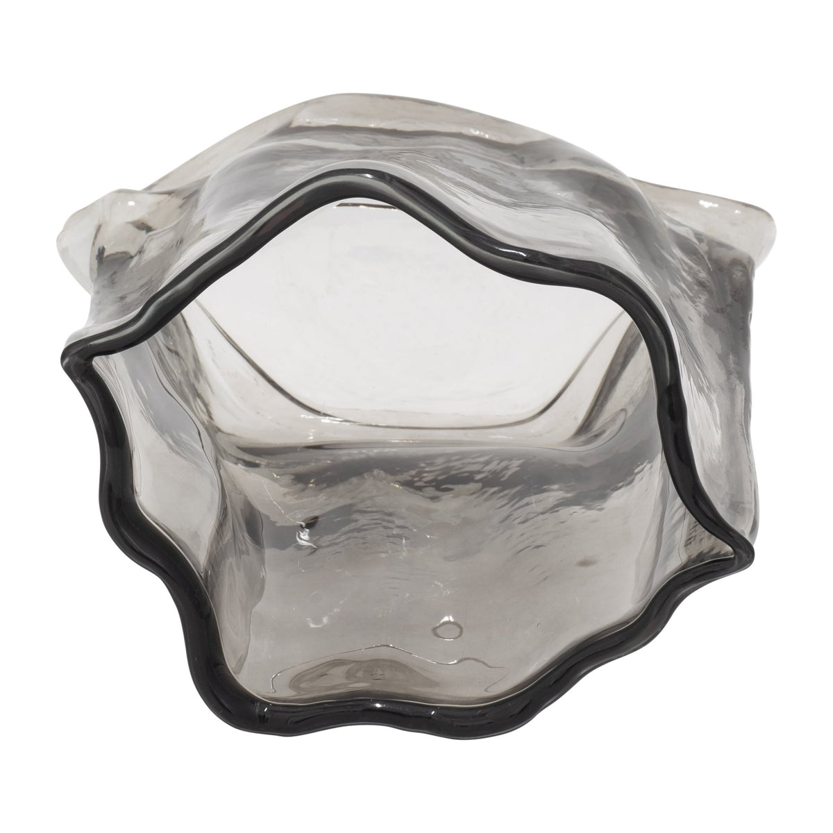 GLASS, 9" PAPER BAG VASE, SMOKE Vases and Jars| Sagebrook Home
