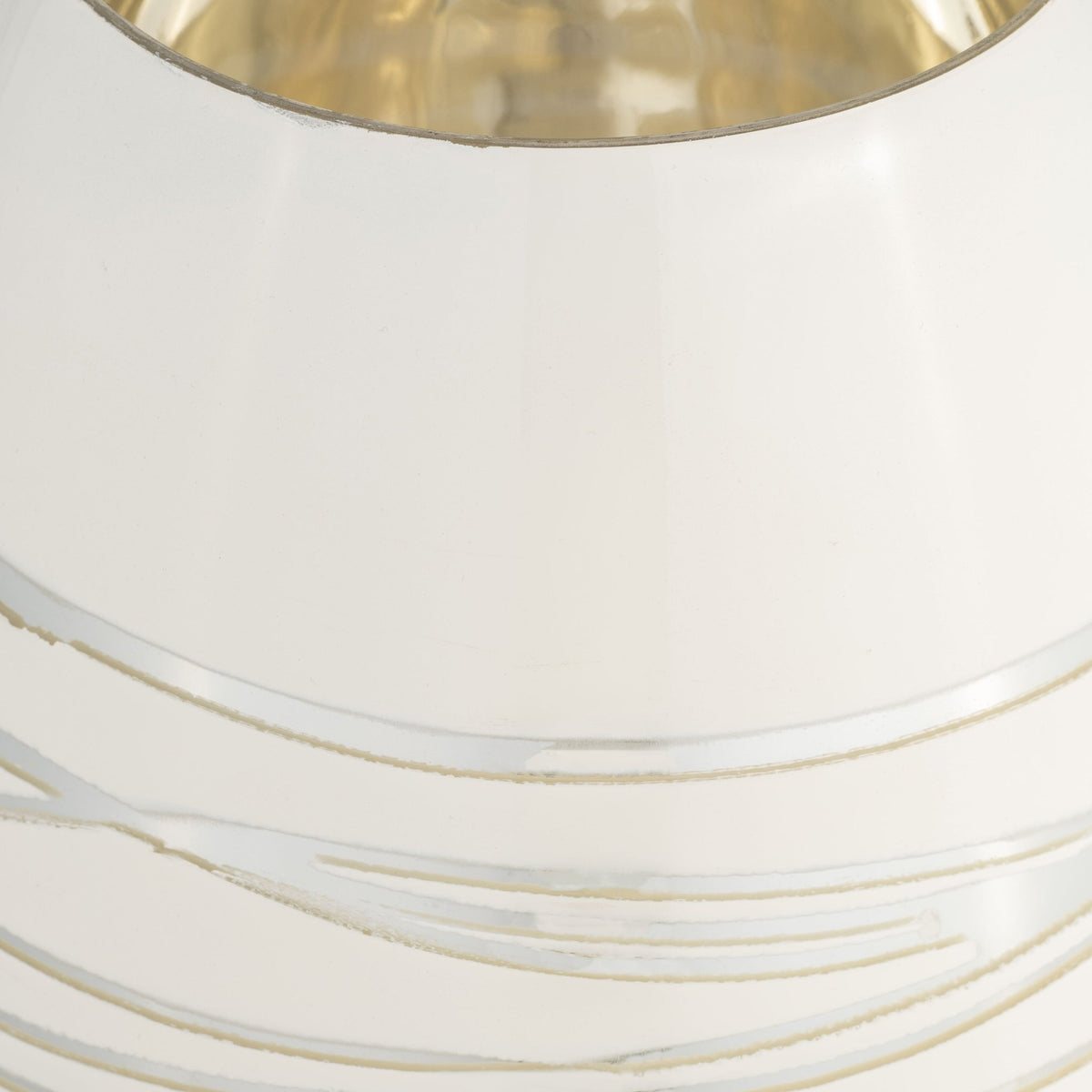 GLASS, 9" VASE W/ SILVER BASE, WHITE Vases and Jars| Sagebrook Home