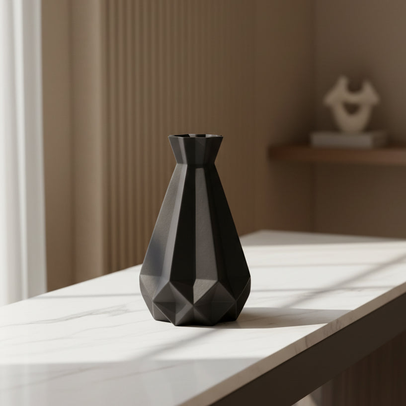 GLASS, 9"H CLASSIC VASE, BLACK Vases and Jars| Sagebrook Home