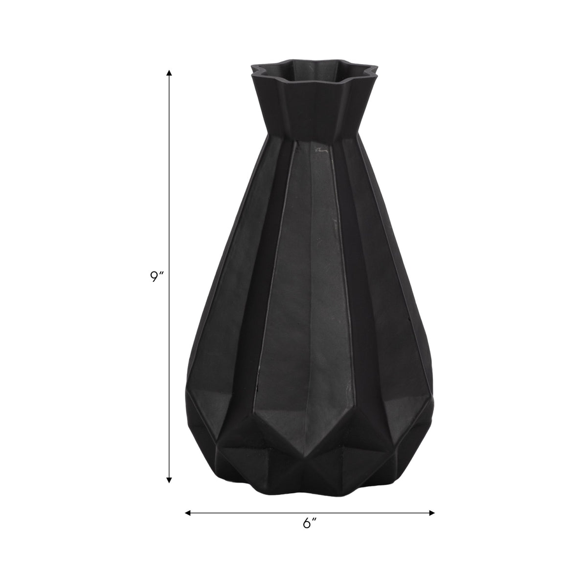 GLASS, 9"H CLASSIC VASE, BLACK Vases and Jars| Sagebrook Home