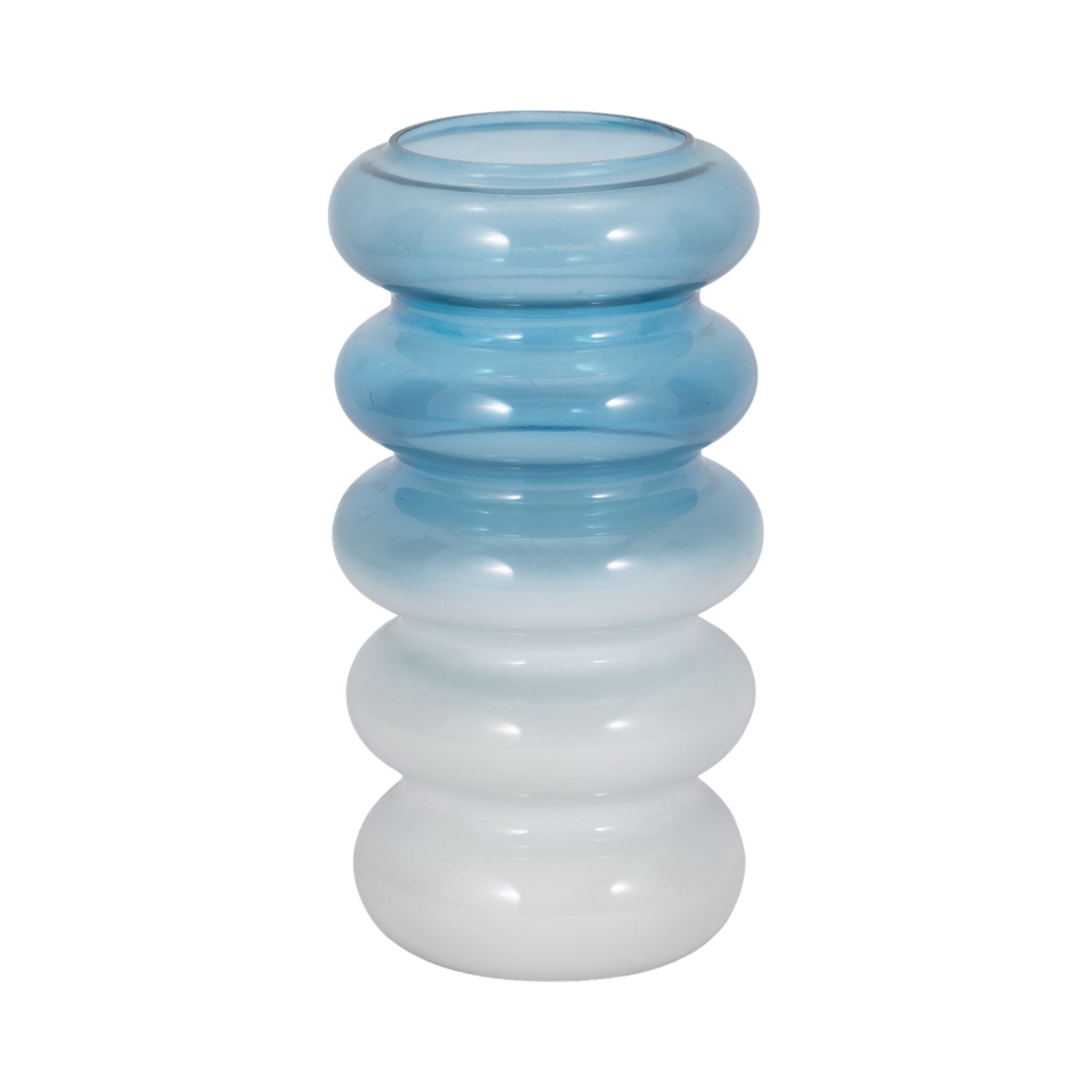 GLASS, ACCORDION VASE, BLUE Vases and Jars| Sagebrook Home