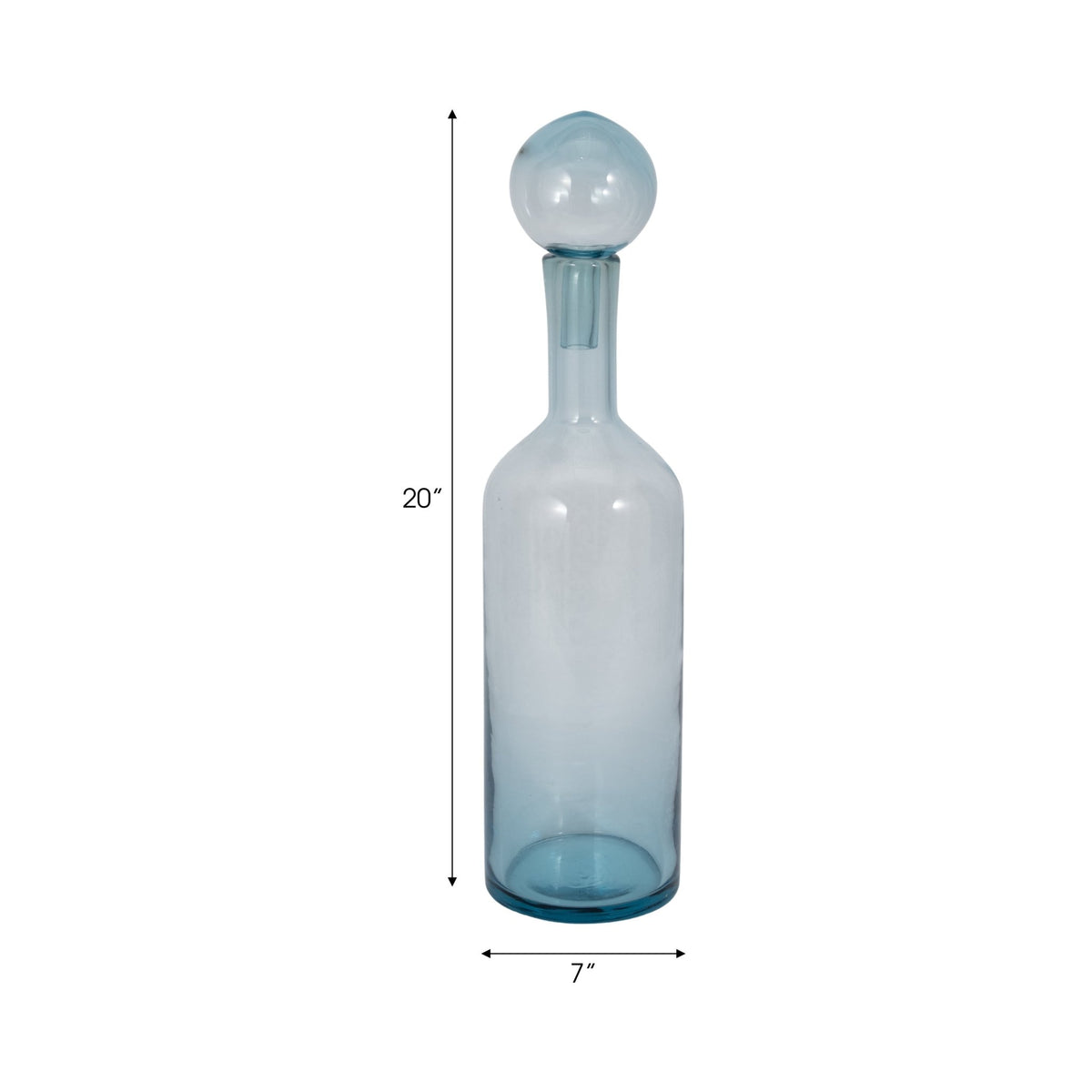 Glass Bottle With Stopper, Light Blue Vases and Jars| Sagebrook Home