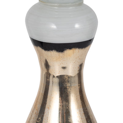 GLASS, CANDLE HOLDER, WHITE - Al Rugaib Furniture