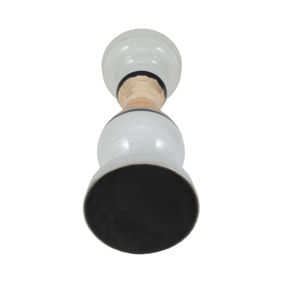 GLASS, CANDLE HOLDER, WHITE - Al Rugaib Furniture