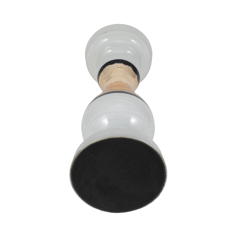 GLASS, CANDLE HOLDER, WHITE - Al Rugaib Furniture