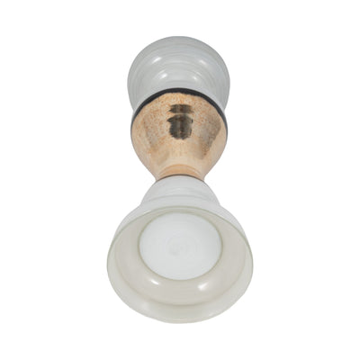 GLASS, CANDLE HOLDER, WHITE - Al Rugaib Furniture